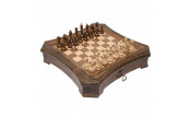 Шахматы резные восьмиугольные в ларце с ящиками 50 Haleyan Шахматы резные восьмиугольные в ларце с ящиками 50 Haleyan